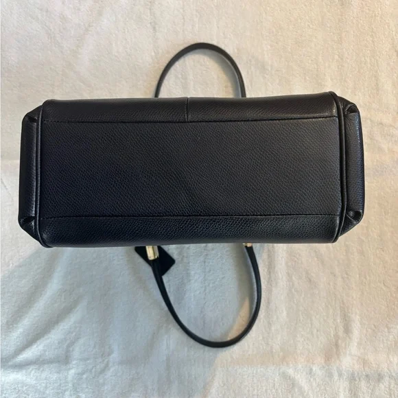 Coach Navy Leather Satchel - Picture 3 of 6